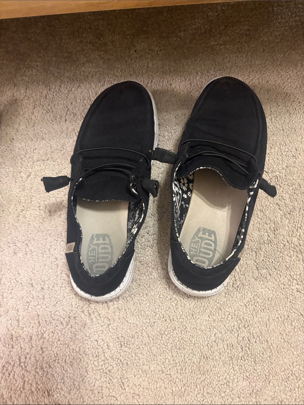 Hey Dude Black Women's-Style Casual Slip-On Loafers